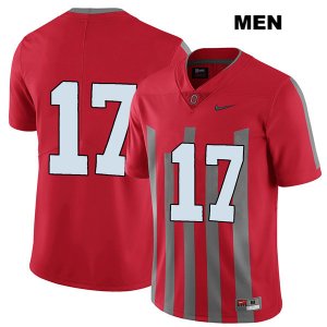 Men's NCAA Ohio State Buckeyes Alex Williams #17 College Stitched Elite No Name Authentic Nike Red Football Jersey YR20F04GR